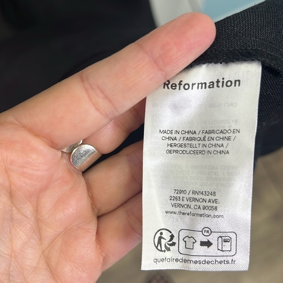 REFORMATION - Deliah 100 % Linen V Neck Halter Neckline Maxi Dress Size 16 - Picture 7 of 13